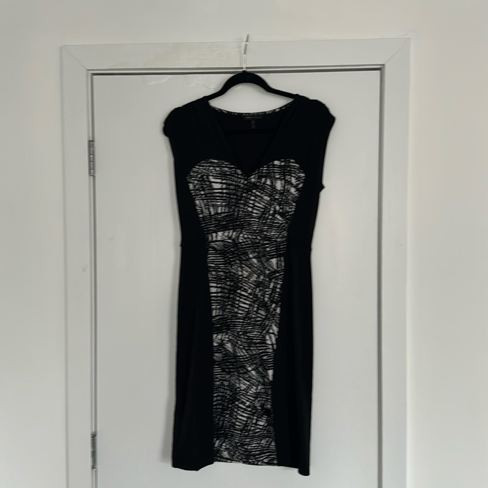 BCBGMAXAZRIA Black and White Dress - M